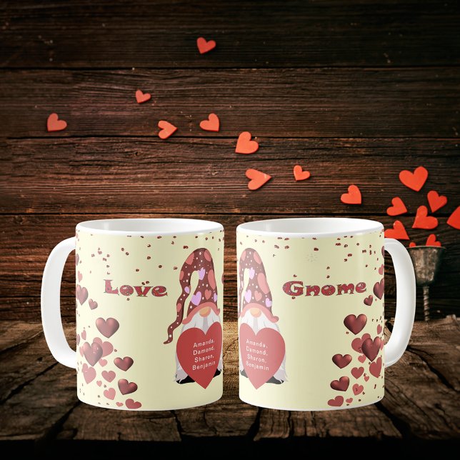 Love Gnome Happy Valentines Day Coffee Mug (Love Gnome Happy Valentines Day Coffee Mug)