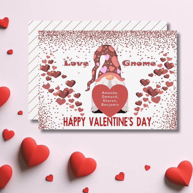 Love Gnome Happy Valentines Day Holiday Card (Love Gnome Happy Valentines Day Holiday Card)