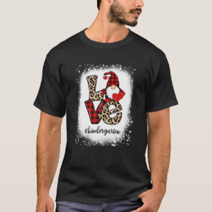 Love Gnome Kindergarten Squad Valentine Teacher Bl T-Shirt