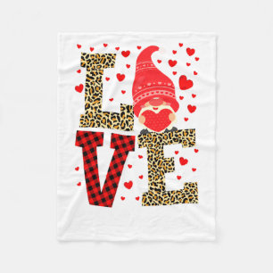 Love Gnome Teacher Squad Valentines Day Teacher St Fleece Blanket
