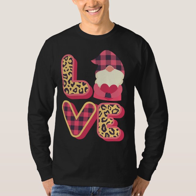 Love Gnome Valentines Day, Love Valentine Gnomes H T-Shirt (Front)