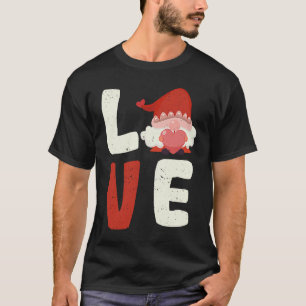 Love Gnome Valentine's Day  V Day Gnomes  Couples T-Shirt