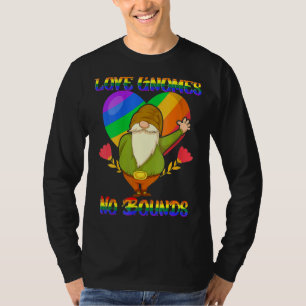 Love Gnomes No Bounds Lgbt Community Gay Pride Mon T-Shirt
