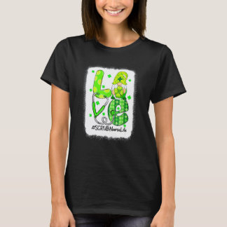 Love Gnomie Scrub Nurse Life St Patrick S Day Nurs T-Shirt