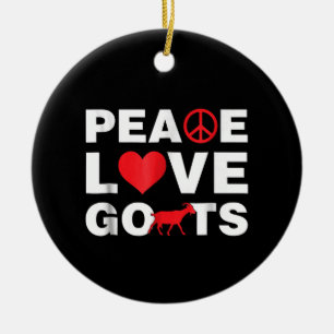 Love Goat Peace Goat Ceramic Tree Decoration
