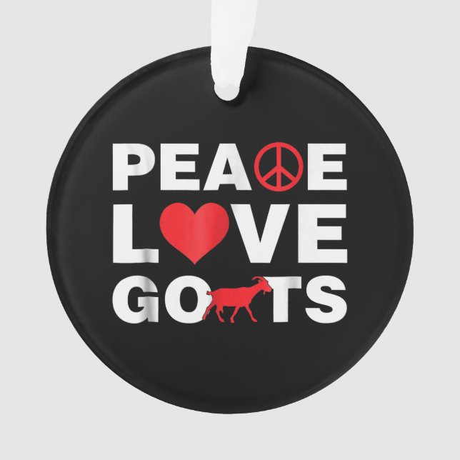 Love Goat Peace Goat Ornament (Front)