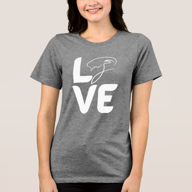 LOVE Goat Women’s Shirt – Funny Farm Animal Lover  (Front)