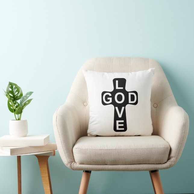 Love GOD  16x16 Cushion (Chair)
