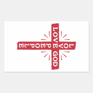 LOVE GOD - LOVE PEOPLE - CHRISTIAN Stickers