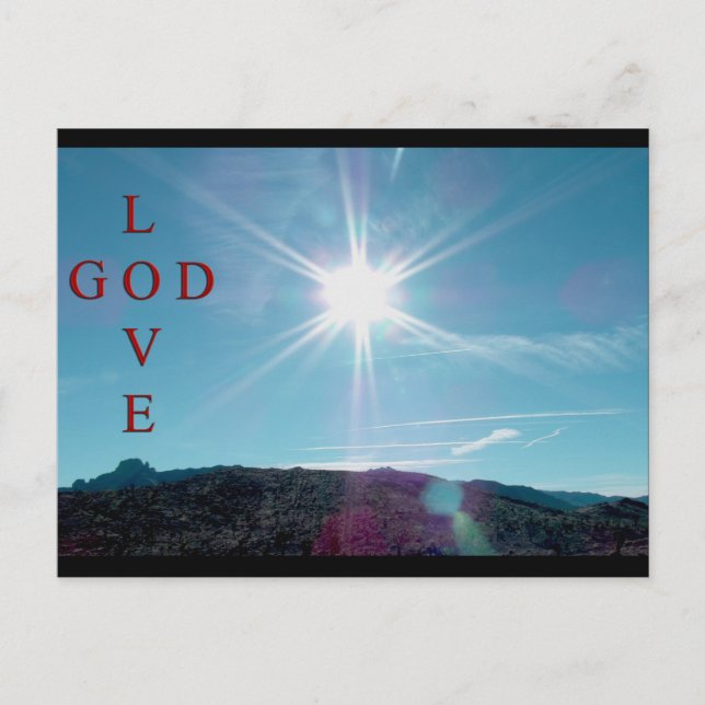 LOVE...GOD... POSTCARD (Front)
