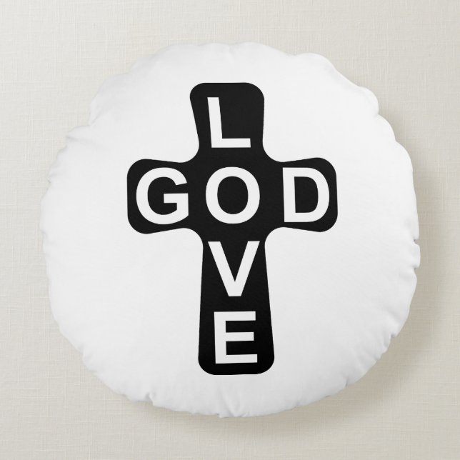 Love GOD Round Cushion (Front)