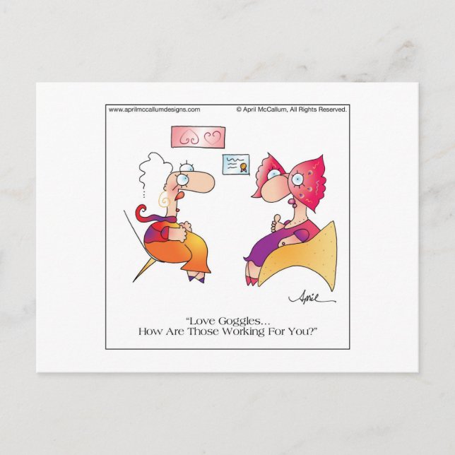 LOVE GOGGLES Postcard by April McCallum (Front)