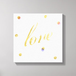 Love Gold Canvas Print