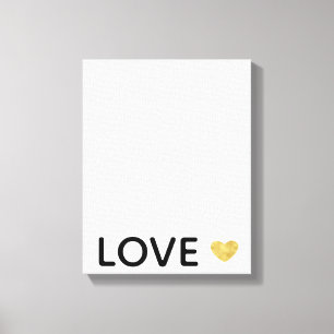Love Gold Heart Canvas Print