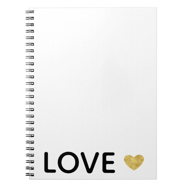 Love Gold Heart Notebook (Front)