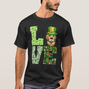 Love Golden Dog St. Patrick's Day Funny Dog Lover T-Shirt