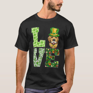 Love Golden Dog St. Patrick's Day Funny Dog Lover T-Shirt