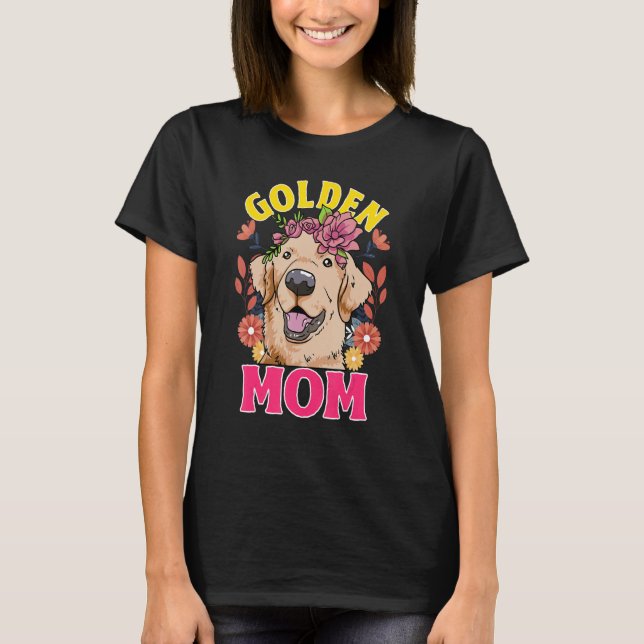 Love Golden Retrievers Golden Mom T-Shirt (Front)