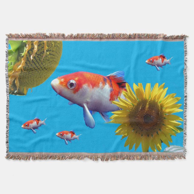 Love Goldfish Throw Blanket (Front)