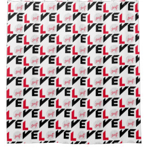 Love golf shower curtain