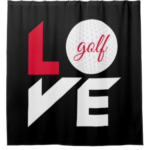 Love golf shower curtain