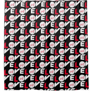 Love golf shower curtain