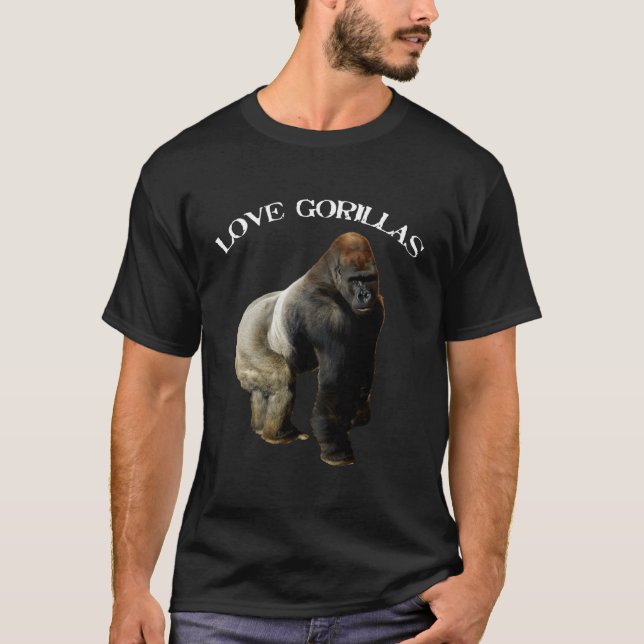 Love Gorillas Zoo Silver-Back Gorilla T-Shirt (Front)