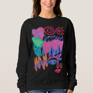 Love Graffiti Abstract Art to Wear Sweatshirt