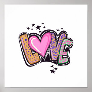 Love Graffiti Art Poster