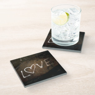 Love Graffiti Glass Coaster