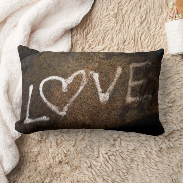 Love Graffiti  Lumbar Cushion (Blanket)