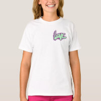 love graffiti purple green mint typography dots