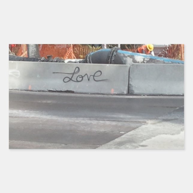 ~Love Graffiti~ STICKER, CUSTOMIZE IT! Rectangular Sticker (Front)