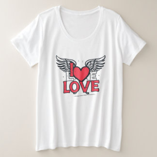 LOVE Graffiti Style Art Unisex Soft style t-shirt Plus Size T-Shirt