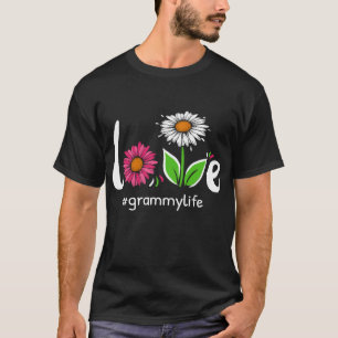 Love Grammy Life Floral Grandma Cute Grandmother C T-Shirt