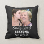 LOVE GRANDMA THE MOST Custom Photo Mother's Day Cushion<br><div class="desc">LOVE GRANDMA THE MOST Custom Photo Mother's Day Throw Pillow . Give 'Wow' surprise to your Mum or Grandma! Celebrate 'Happy Mother's Day' with this lovely gift, perfect for your awesome Mum or Grandma that will bring a big smile to their face. Photos and the texts are pre-arranged for you...</div>