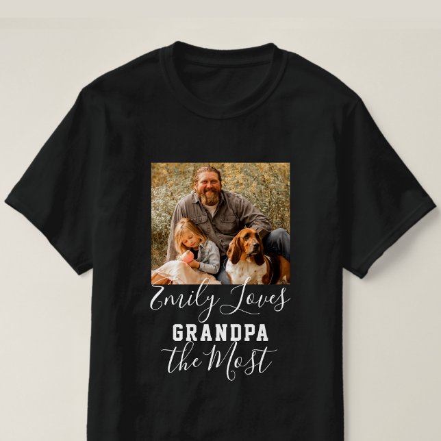 LOVE GRANDPA THE MOST Custom Father's Day T-Shirt (Creator Uploaded)