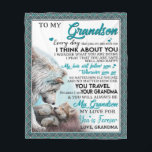 Love Grandson | Letter To My Grandson From Grandma Fleece Blanket<br><div class="desc">Love Grandson | To My Grandson My Love For You Is Forever</div>