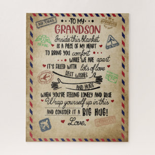 Love Grandson   Letter To My Grandson From Grandma Jigsaw Puzzle