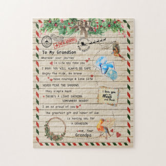 Love Grandson|Letter To My Grandson I Proud Of You Jigsaw Puzzle