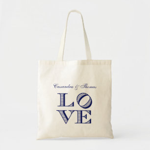 LOVE Graphic Text - Blue Tote Bag