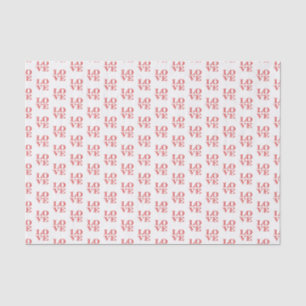 LOVE Graphic Text - Red Tissue Paper