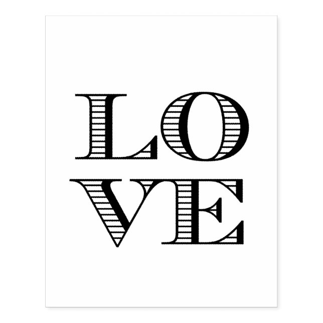 LOVE Graphic Text Rubber Stamp (Imprint)