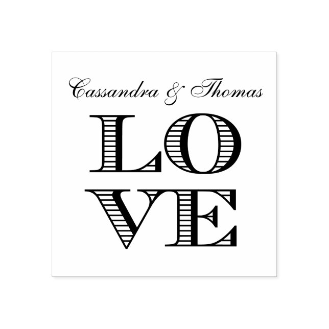 LOVE Graphic Text Rubber Stamp (Imprint)