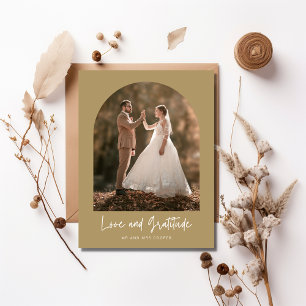 Love Gratitude Arch Photo Wedding Thank You  Postcard