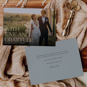 Love & Gratitude Gold Foil Wedding Thank You Card