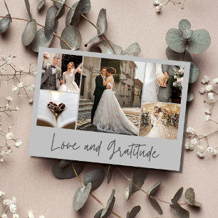 Love Gratitude Photo Wedding Thank You Card