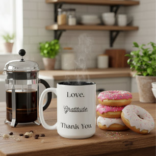 Love.Gratitude.ThankYou. Two-Tone Coffee Mug