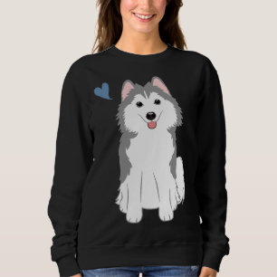 Love Gray Pomsky Pomeranian Husky Sweatshirt