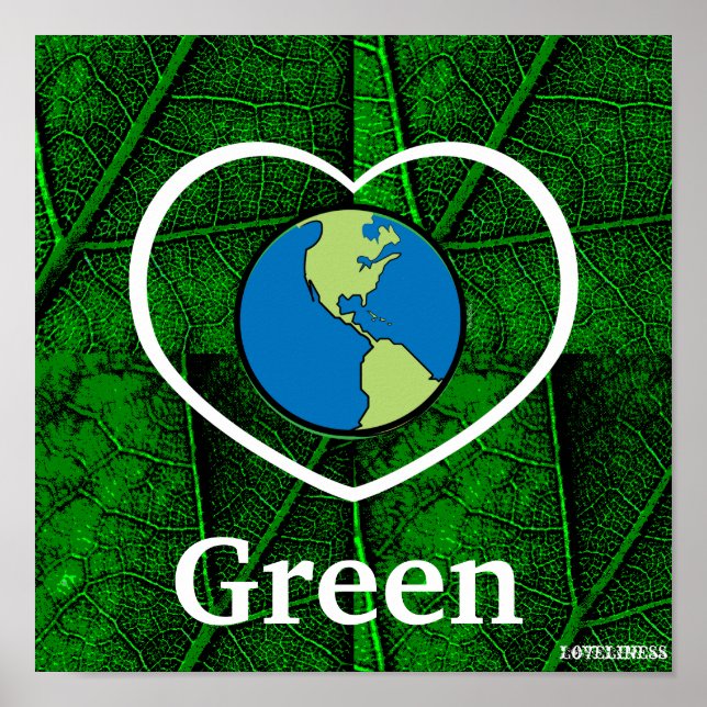 Love Green Poster-Customise Poster (Front)